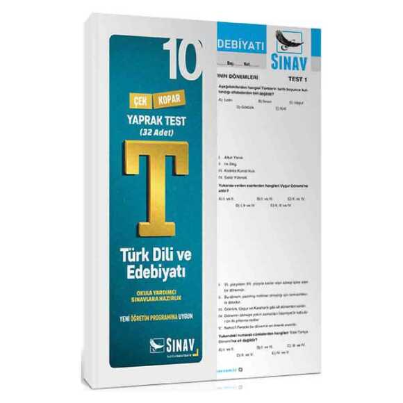 Sınav 10. Sınıf Türk Dili ve Edebiyatı Yaprak Test