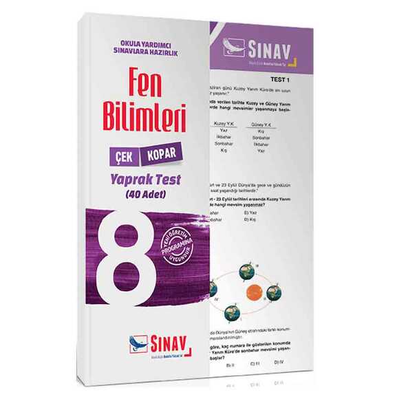 Sınav 8. Sınıf Fen Bilimleri Yaprak Test