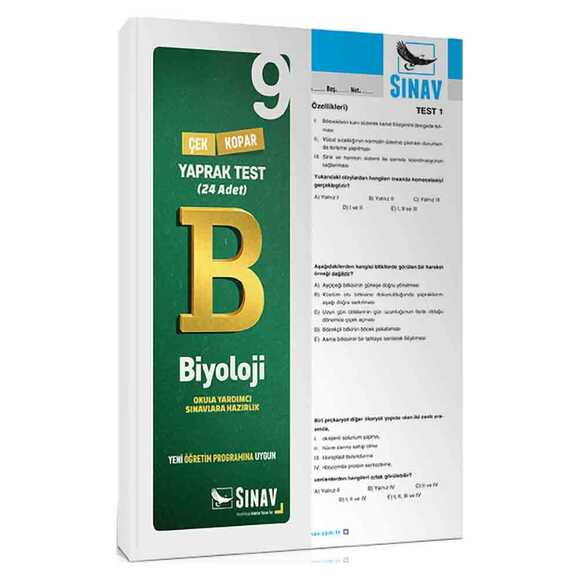 Sınav 9. Sınıf Biyoloji Yaprak Test