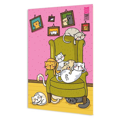 Şirin Kedi Serisi - Keyifli Kediler 13,5x19,5 cm - Thumbnail