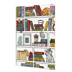 Şirin Kedi Serisi - Kitaplık Kedileri 13,5x19,5 cm - Thumbnail