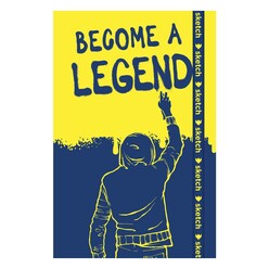 Sketch Defter - Sketch Become A Legend Lastikli Çizgili Defter