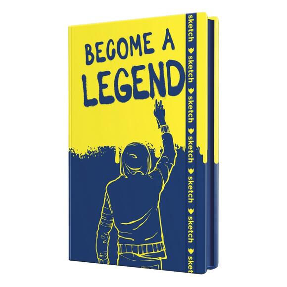 Sketch Become A Legend Lastikli Çizgili Defter