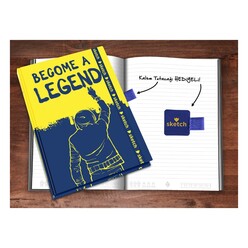 Sketch Become A Legend Lastikli Çizgili Defter - Thumbnail