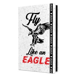 Sketch Fly Like An Eagle Lastikli Çizgili Defter - Thumbnail