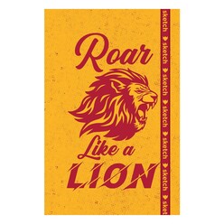 Sketch Defter - Sketch Roar Like A Lion Lastikli Çizgili Defter