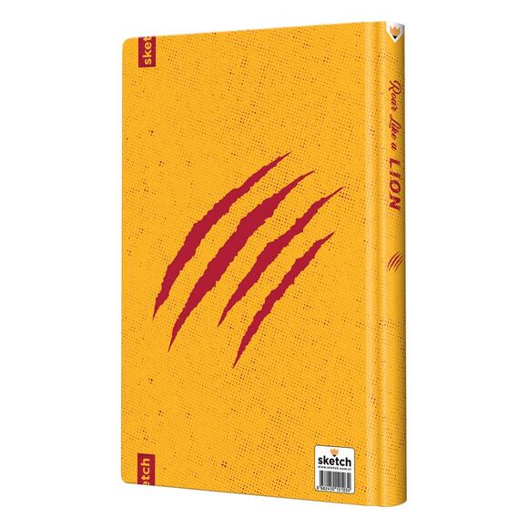 Sketch Roar Like A Lion Lastikli Çizgili Defter