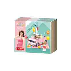 Sluban - Sluban Mini Handcraft Party Car Pembe 264000