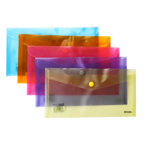 Smato Çıtçıtlı Evrak Zarfı 13,5 x 25 cm Sarı W1845