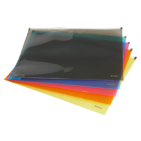 Smato Fermuarlı Şeffaf Evrak Zarfı Sarı W1804