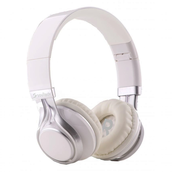Soulbass Mikrofonlu Kablolu Kulaküstü Solo Kulaklık Beyaz-Gri SK203BG