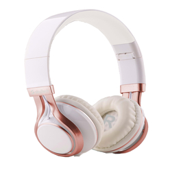 Soulbass Mikrofonlu Kablolu Kulaküstü Solo Kulaklık Beyaz-Rose SK203 - Thumbnail