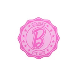 Space Barbie Bardak Altlığı B Logo Pembe BAL-381129 - Thumbnail
