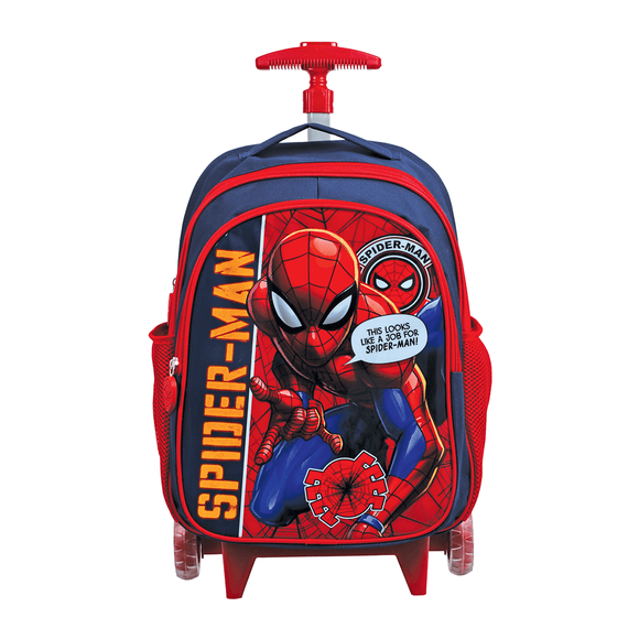 Spiderman 5243 Çekçekli Sırt Çantası Check Red  