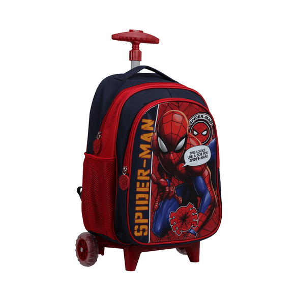 Spiderman 5243 Çekçekli Sırt Çantası Check Red  
