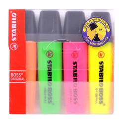Stabilo - Stabilo Boss Fosforlu Kalem 4’lü Paket 70/4