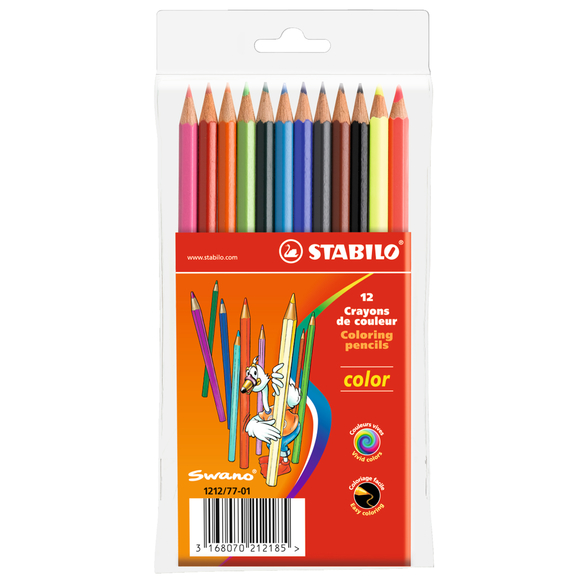 Stabilo Color Standart Kuru Boya 12 Renk Askılı Paket 1212/77-01