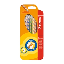 Stabilo - Stabilo Easy Colors Kuru Boya 6 Renk Sol El 331/6