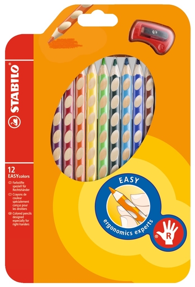 Stabilo Easy Colors Kuru Boya Kalemi 12 Renk Sağ El 332/12