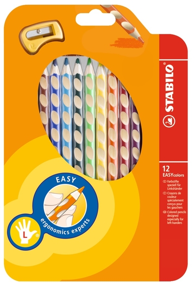 Stabilo Easy Colors Kuru Boya Kalemi 12 Renk Sol El 331/12