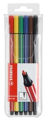 Stabilo - Stabilo Pen 68 6’lı Askılı Paket 6806/PL-77
