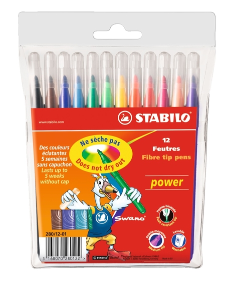 Stabilo Power Keçeli Kalem 12 Renk 280/12-01