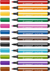 Stabilo - Stabilo Trio Scribbi Keçeli Kalem Masaüstü Set 12 Renk 368/12-01