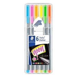 Staedtler - Staedtler Trıplus Fınelıner Neon Renk 6’Lı Set 334 Sb6Cs3