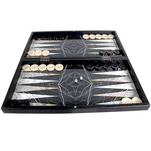 Star 1022078 Klasik Siyah Mermer Tavla Takımı