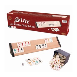 Star - Star Okey Takımı Lüks Plastik Koyu Bej 1010983