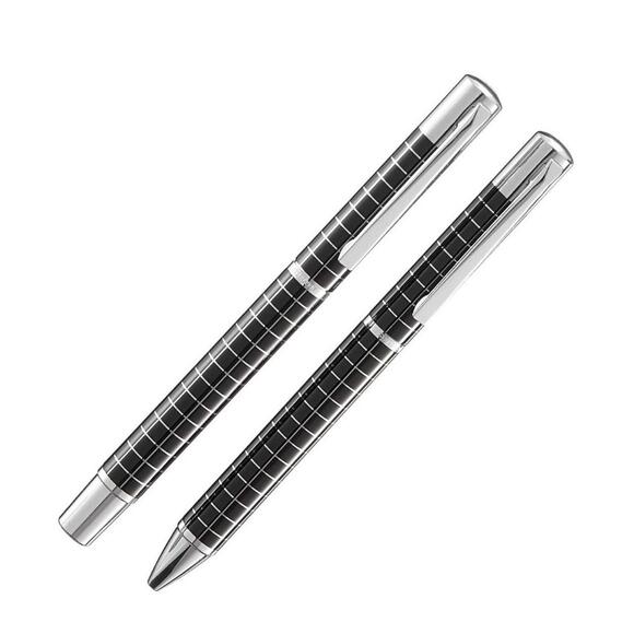 Steelpen 1008 Slayt Siyah Dolma Kalem+Tükenmez