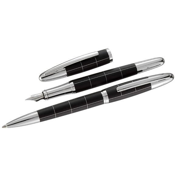 Steelpen 1711 Siyah Dolma Kalem+Tükenmez Kalem