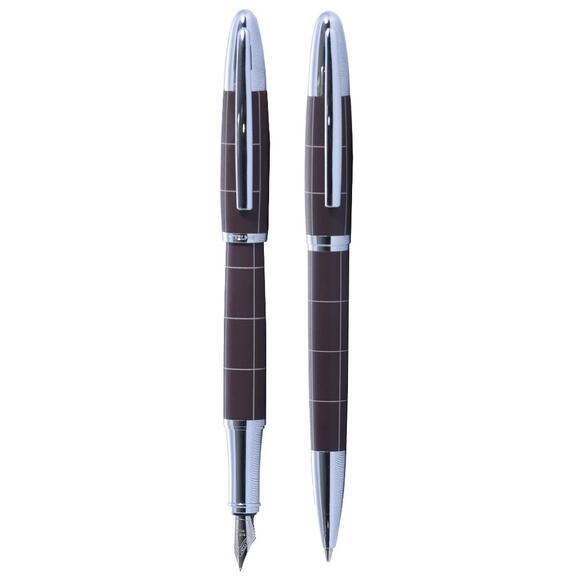 Steelpen 1713 Kahve Dolma Kalem+Tükenmez Kalem