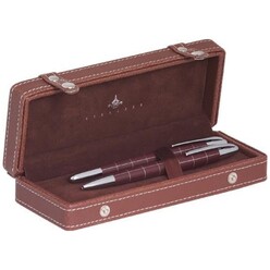 Steelpen 1713 Kahve Dolma Kalem+Tükenmez Kalem - Thumbnail