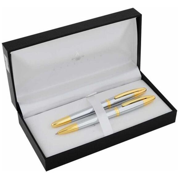 Steelpen 176 Krom Gold Dolma Kalem+Tükenmez Kalem