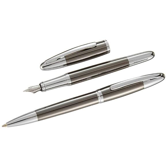 Steelpen 179 Krom Titanyum Dolma+Tükenmez Kalem