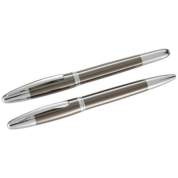 Steelpen 179 Krom Titanyum Dolma+Tükenmez Kalem