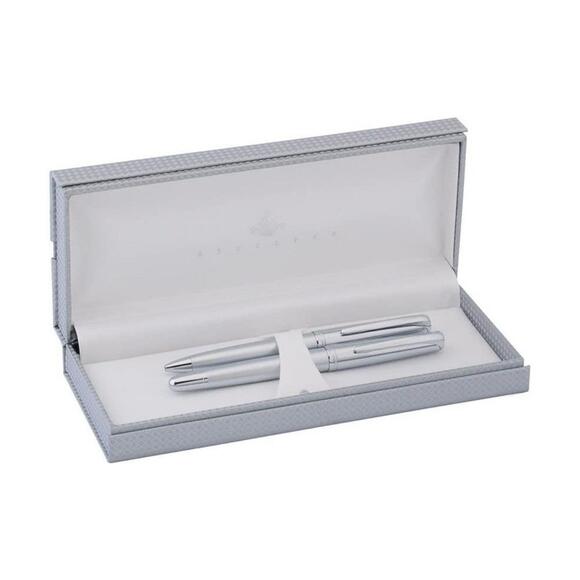 Steelpen 2355 Mat Krom Dolma Kalem+Tükenmez Kalem