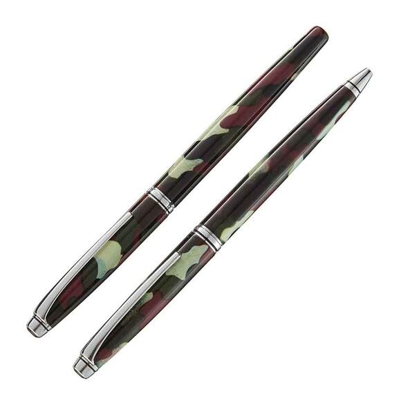 Steelpen 669 Kamuflaj Dolma Kalem+Tükenmez Kalem 