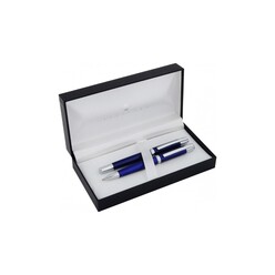 Steelpen - Steelpen 800-2 Mavi Dolma Kalem+Tükenmez Kalem