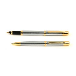 Steelpen - Steelpen 800-4 Krom Dolma Kalem+Tükenmez Kalem