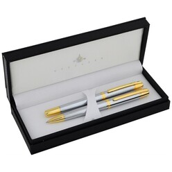 Steelpen 800-4 Krom Dolma Kalem+Tükenmez Kalem - Thumbnail