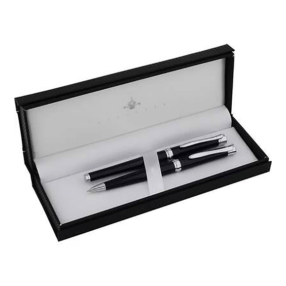 Steelpen 813 Krom Gold Roller Kalem+Tükenmez Kalem