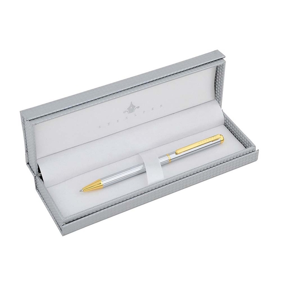 Steelpen Parlak Krom Gold Noble Tükenmez Kalem T023