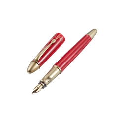 Steelpen Pearl Serisi 4588 DT Kırmızı Gold Dolma Kalem + Tükenmez Kalem - Thumbnail