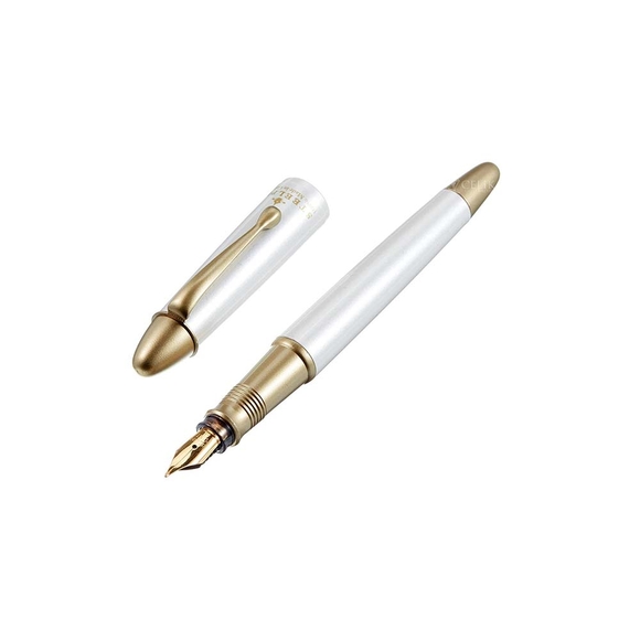 Steelpen Pearl Serisi 4590 DT İnci BeyazI Dolma Kalem + Tükenmez Kalem