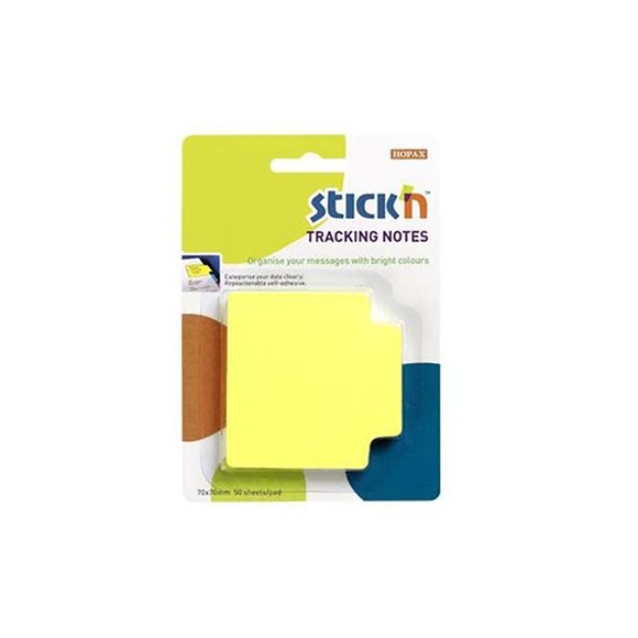 Stickn Yapışkanlı Kağıt 70x70Mm İşaret Bantı Neon Sarı 21478