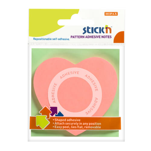Stick’n Yapışkanlı Kağıt Kalp Desenli Pembe 21545