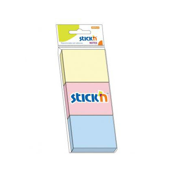 Stickn Yapışkanlı Not Kağıdı 38X51 Pastel 3 Renk 100 Yaprak 2112600