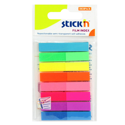 Stickn Yapışkanlı Not Kağıdı 45X8 Neon 8 Renk Film Ayraç 20 Yaprak 2140100 - Thumbnail